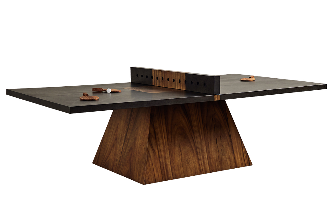 Ping Pong Table Natural Brown Guanacaste Rough Silo