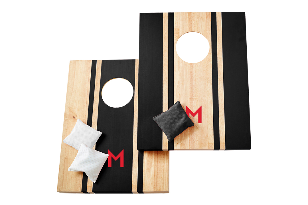 Lacquer Bean Bag Toss Black Natural Wood Sp21 V2 Rough Silo