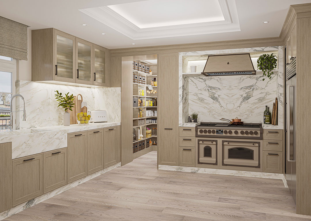 47grosvenorsquarekitchenbreakfastroomwithwalk Inpantry