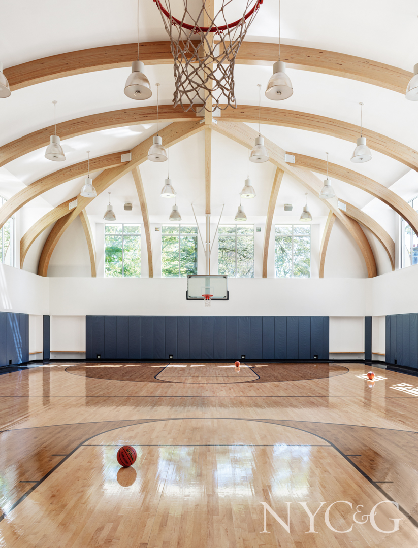 Scarsdale Pool House Basketball Court