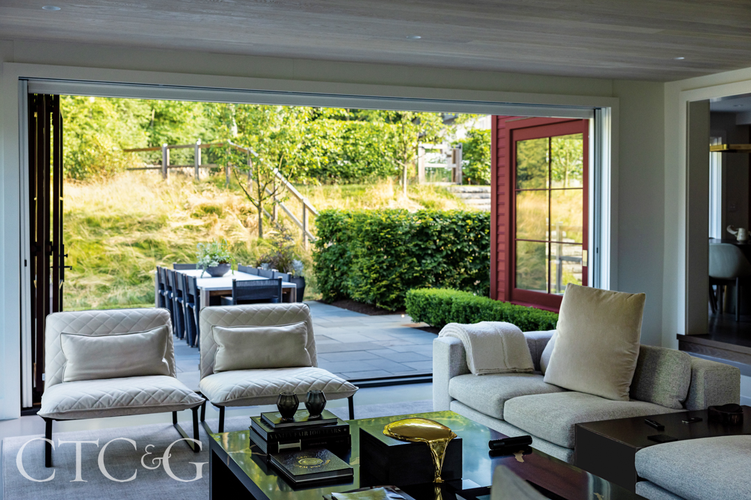 Jdda Darien Interiors Doors Open To Patio