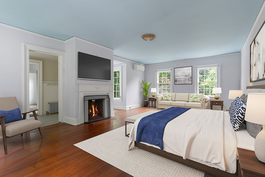 23 Andre Leon Talley Bedroom With Fireplace