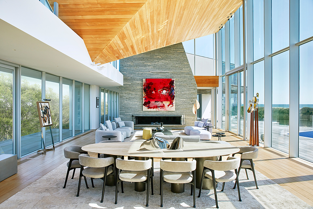 Wainscott Modern Masterpiece Once Featured In Succession Looks For 55m 115beachlane Greatroom1 Mike Cantwells Conflicted Copy 2023 04 21