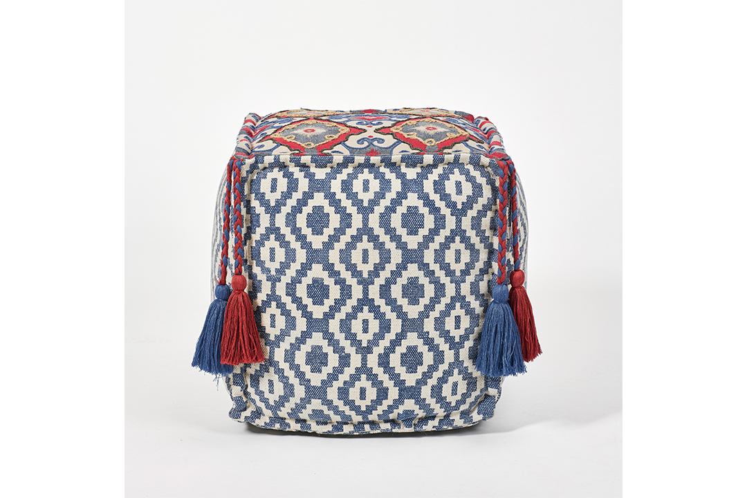 Oka Us Tantallon Floor Cushion Blue 425