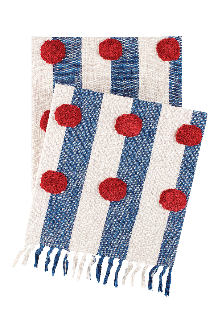 Helmsmandotblue Throw Rough Silo