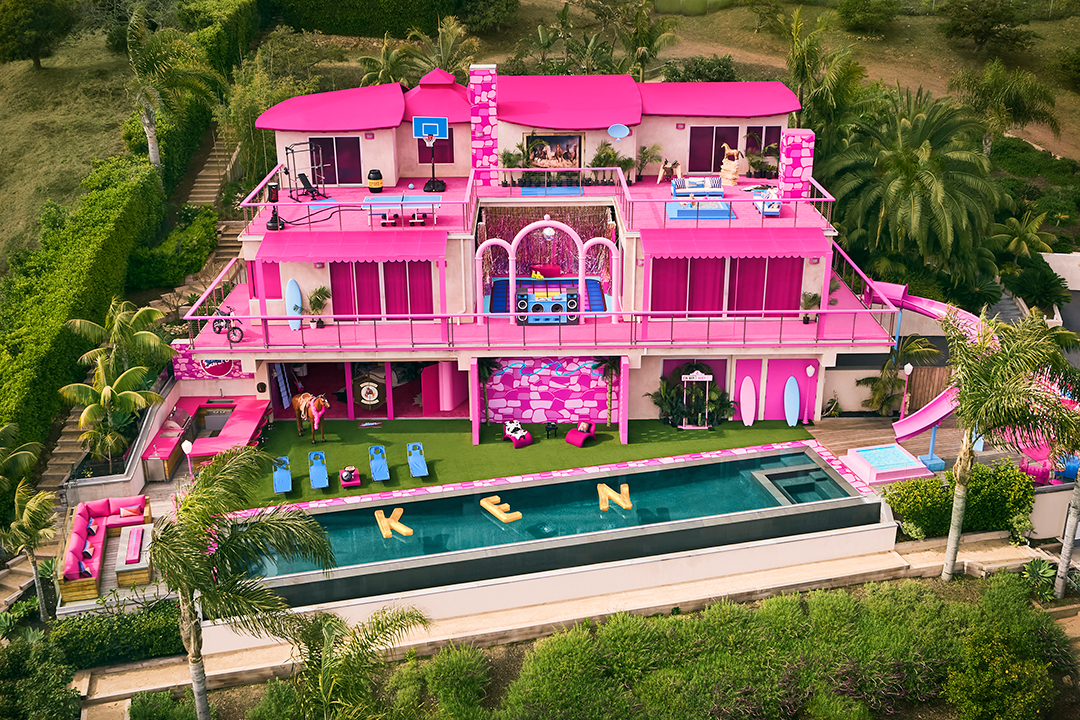 Barbies Malibu Dreamhouse Is Now On Airbnb For Two Stays In July With Ken As Host 01 Kens Dreamhouse Airbnb Exterior Credit Hogwash Studios