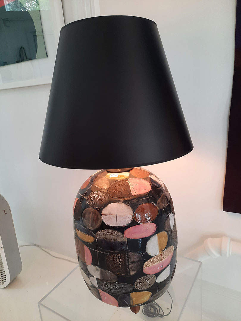 Black Ovals Lamp By Christopher Russell