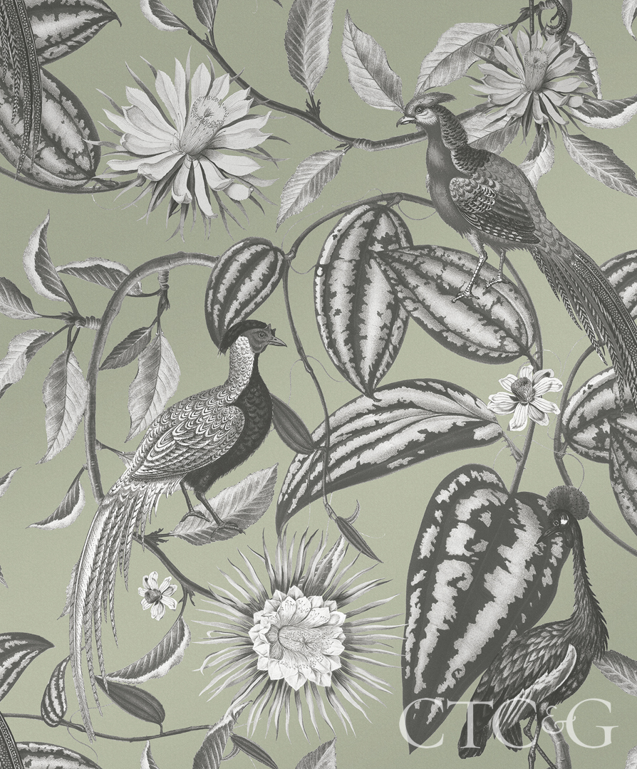120651 Amhersts Garden Sage Tile Sheen