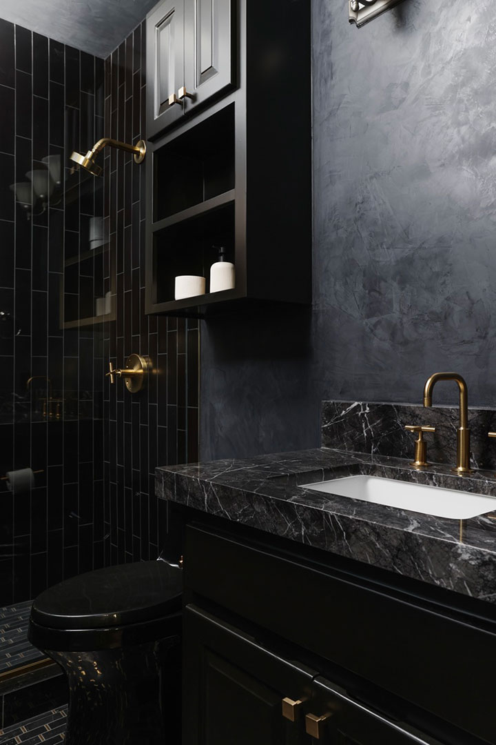 25 Warren Skaaren Austin Black Bathroom