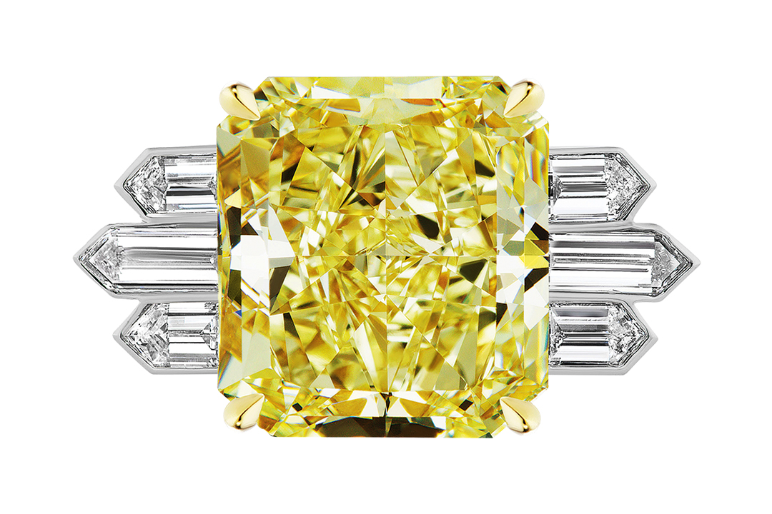 Yellow Diamond Ring Rough Silo