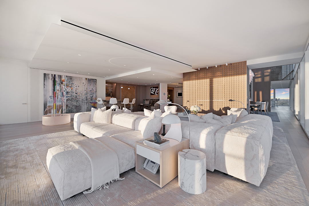 Step Inside A Fancy 55m Four Seasons Penthouse In Florida Living Room Sunrise 1