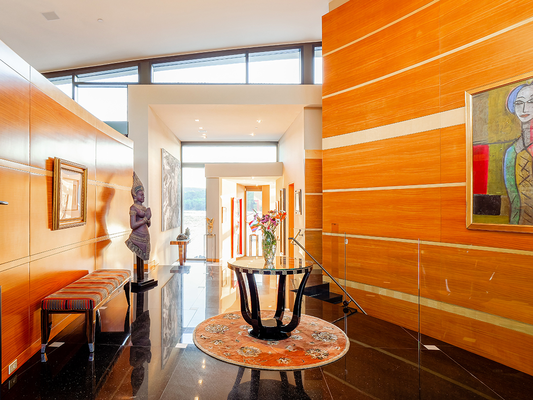 Explore A Surprising 25m Architectural Stunner Perched Right On The Hudson River E