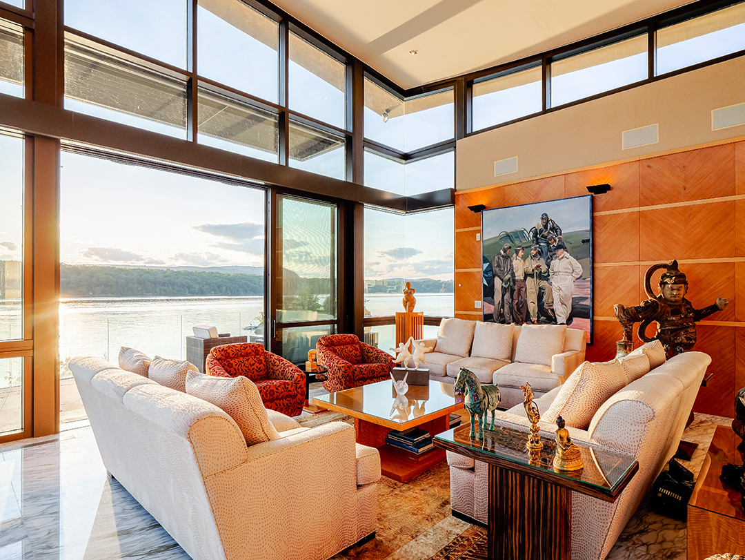 Explore A Surprising 25m Architectural Stunner Perched Right On The Hudson River G