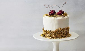 Pistachio Cherry Cake Recipe