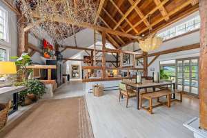 Rustic New England Flair and Hamptons Luxury Meld at This $8M Barn Home in Water Mill