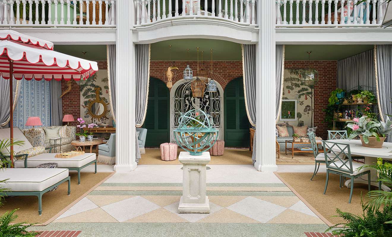 Four Outdoor Spaces at the Kips Bay Decorator Show House Palm Beach