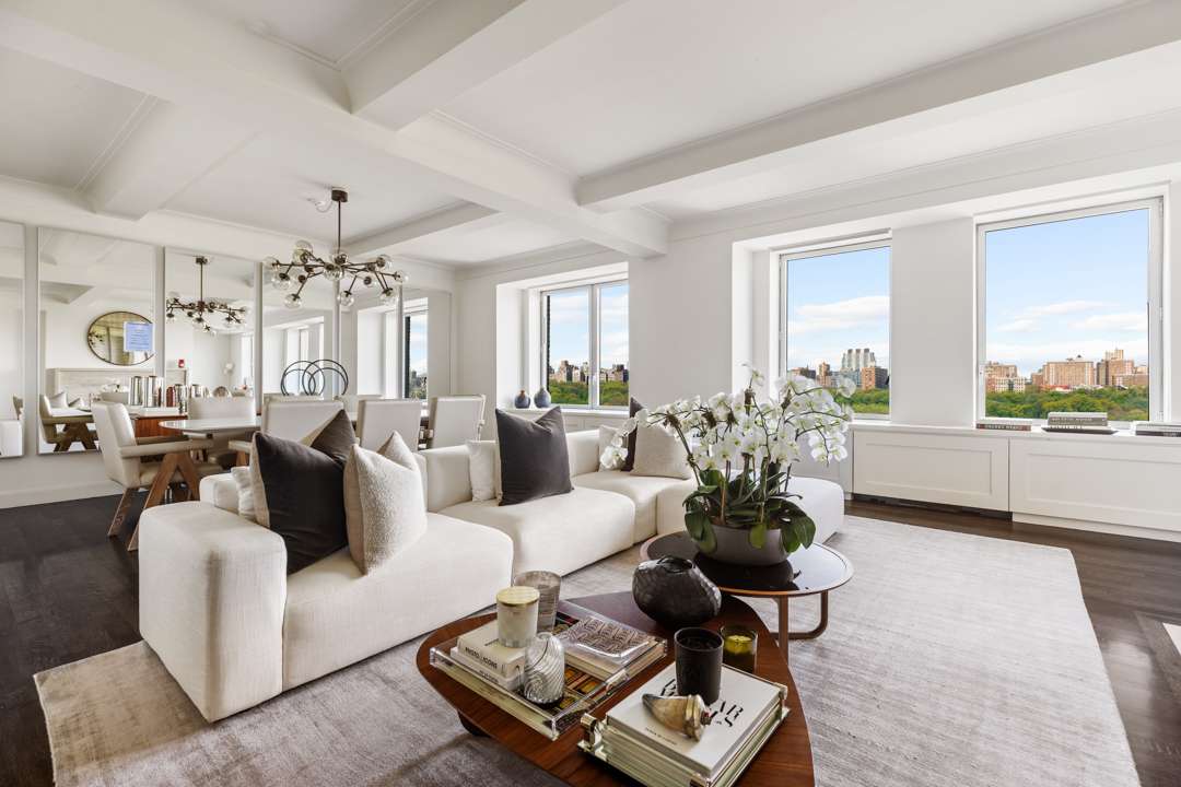 A comfortable open floor plan with panoramic views