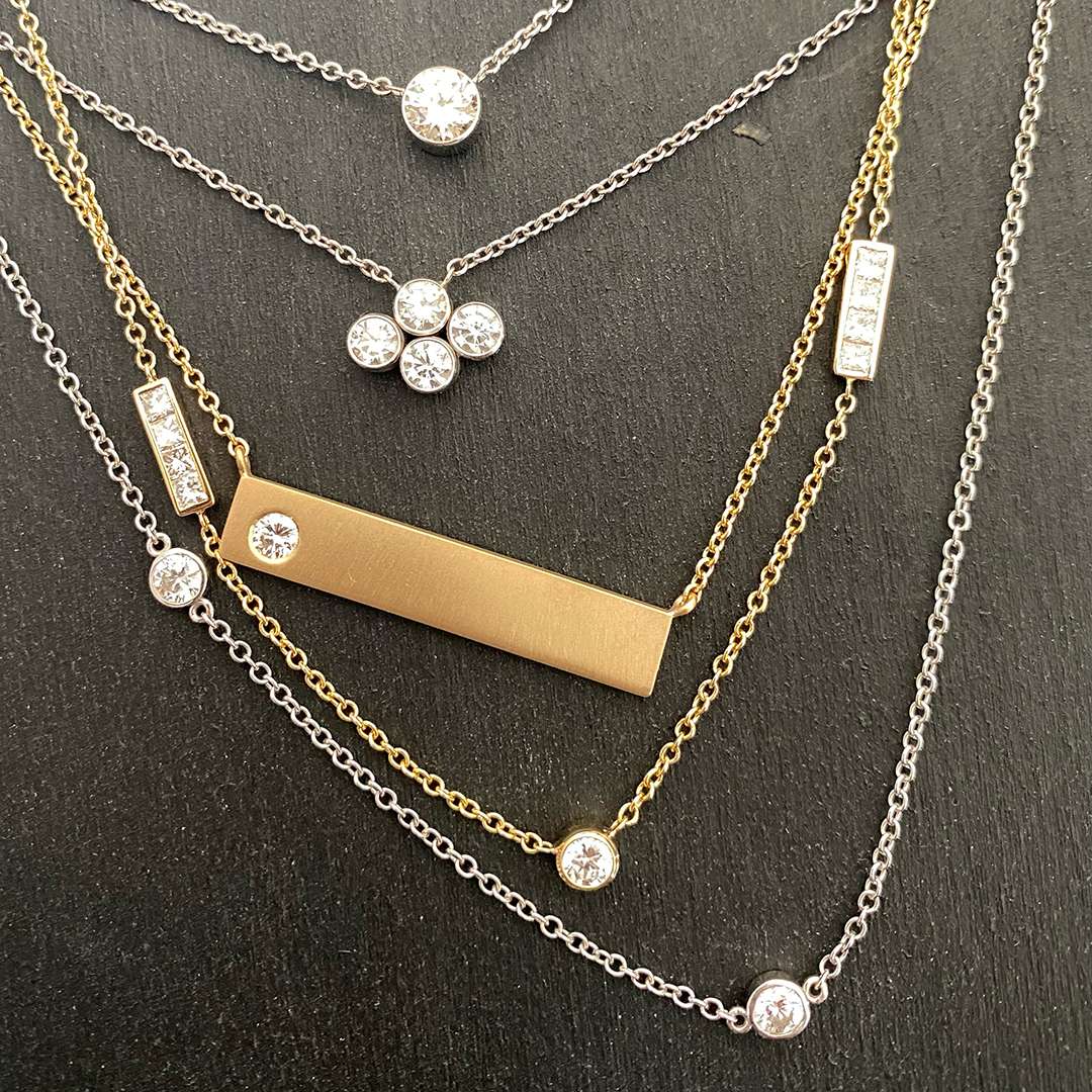 Classy necklace stack