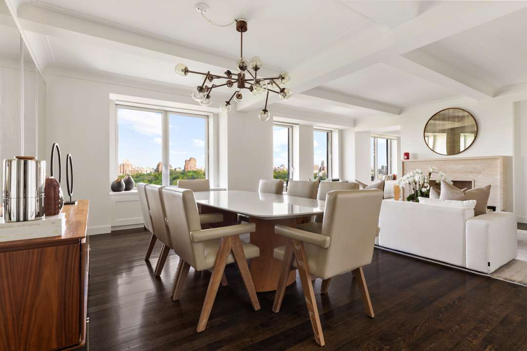 A luxurious open floor dining room