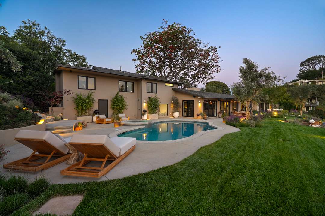 Chris Evans Hollywood Hills poolscape