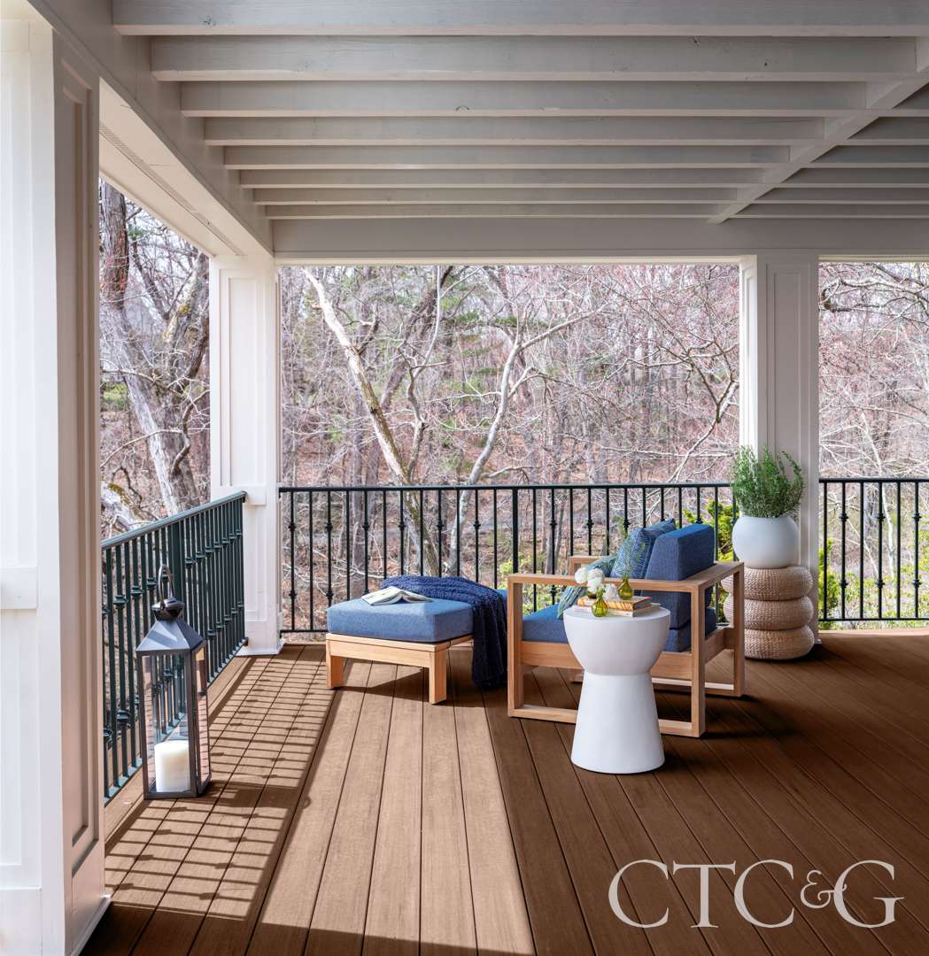 Graceful outdoor seating on guest wing