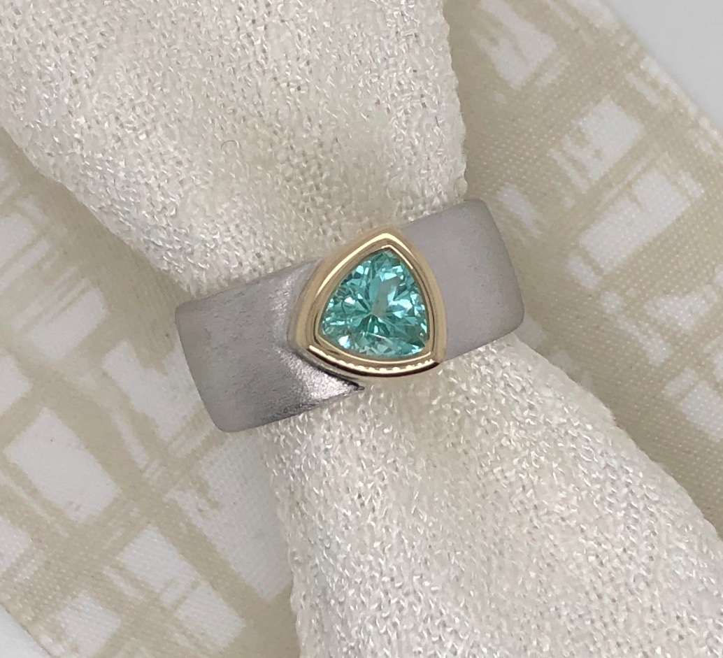 Paraiba gemstone ring