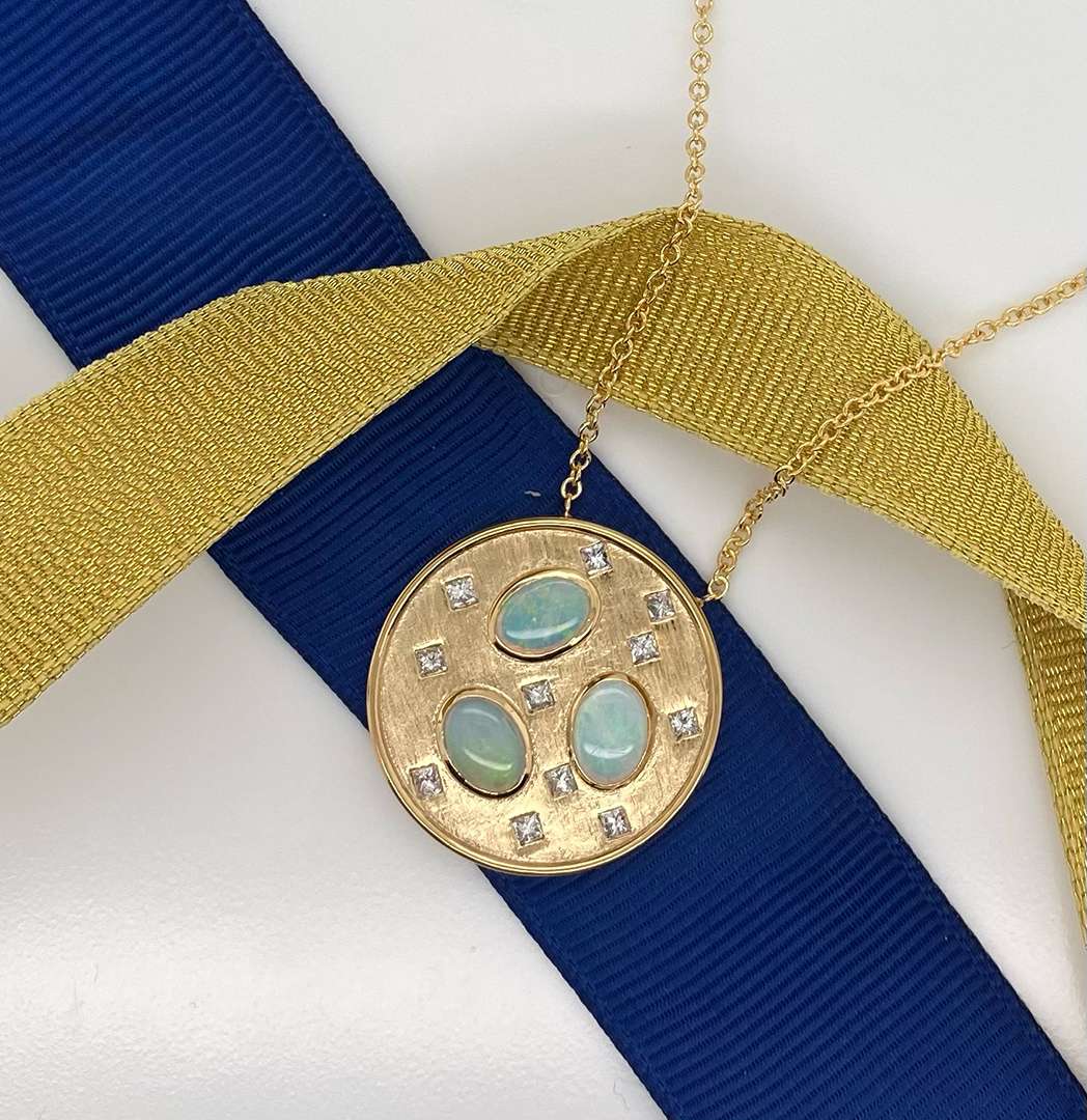 Unique opal necklace