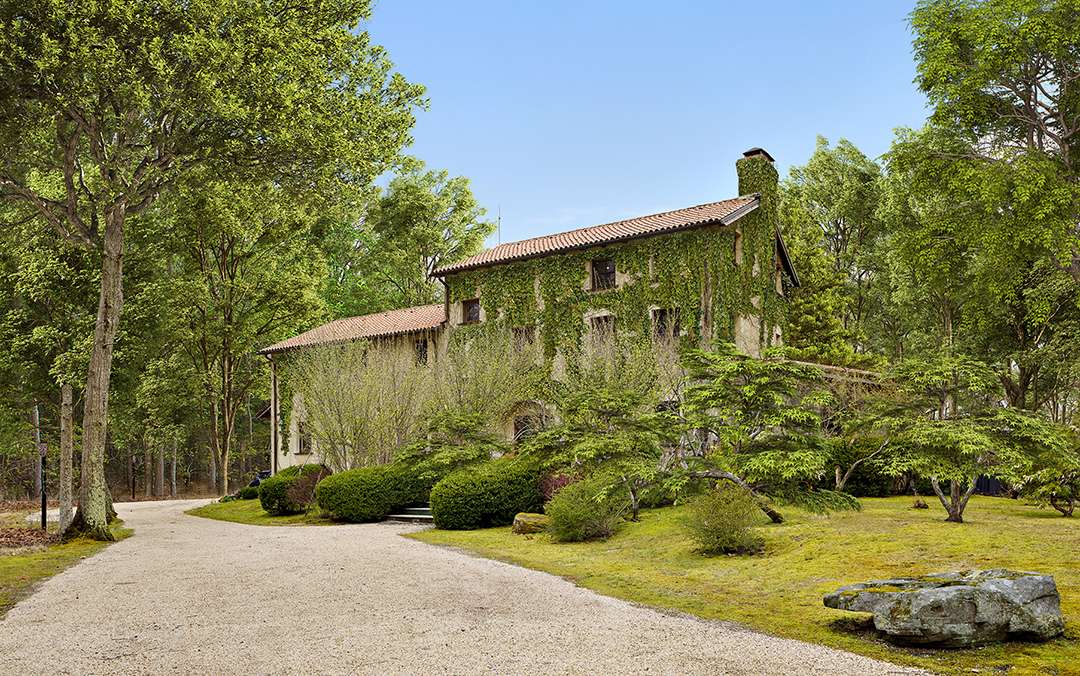 Greenery surrounds Sag Harbor mansion