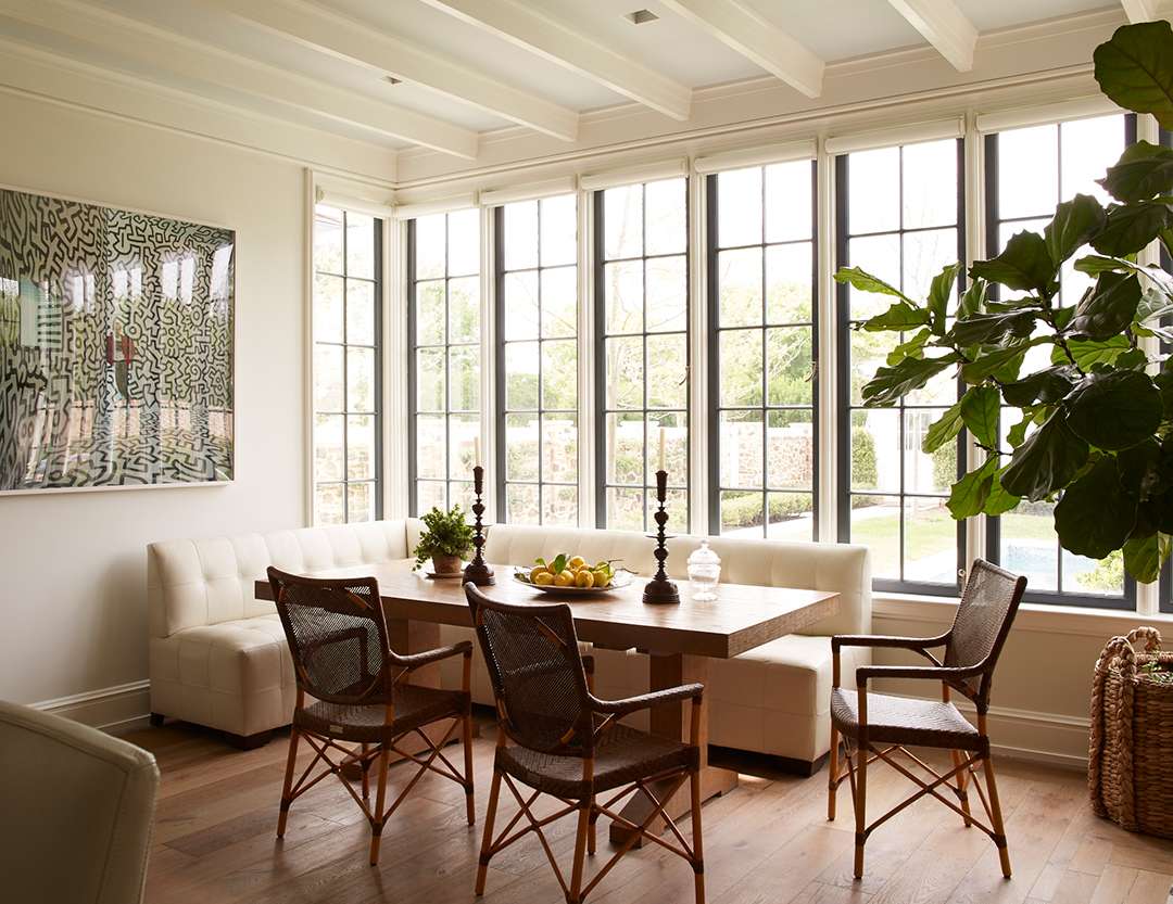 Classy dining room with choice of couch or chairs