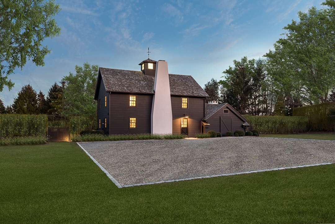 Illuminating windows shine in dusk