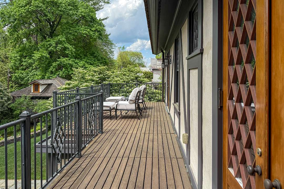 Graceful balcony with seating