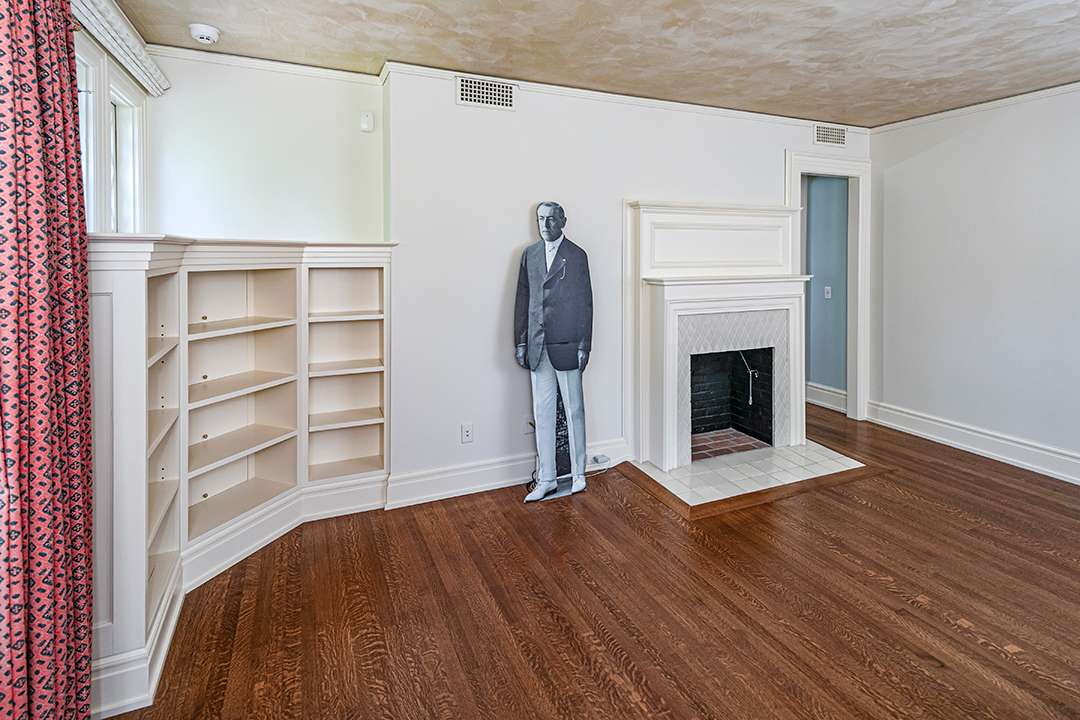 Empty room in president Woodrow Wilson's former tudor revival manor