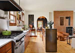 Open floor kitchen leading into the dining area