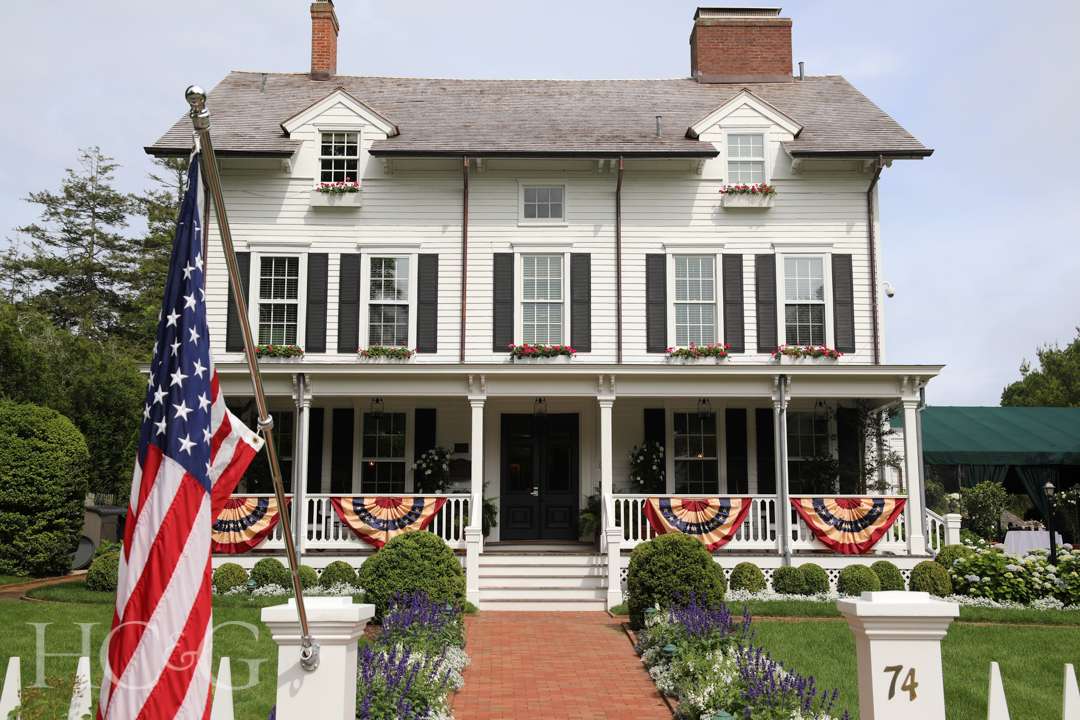 Outside of The Hedges Inn during Fourth of July
