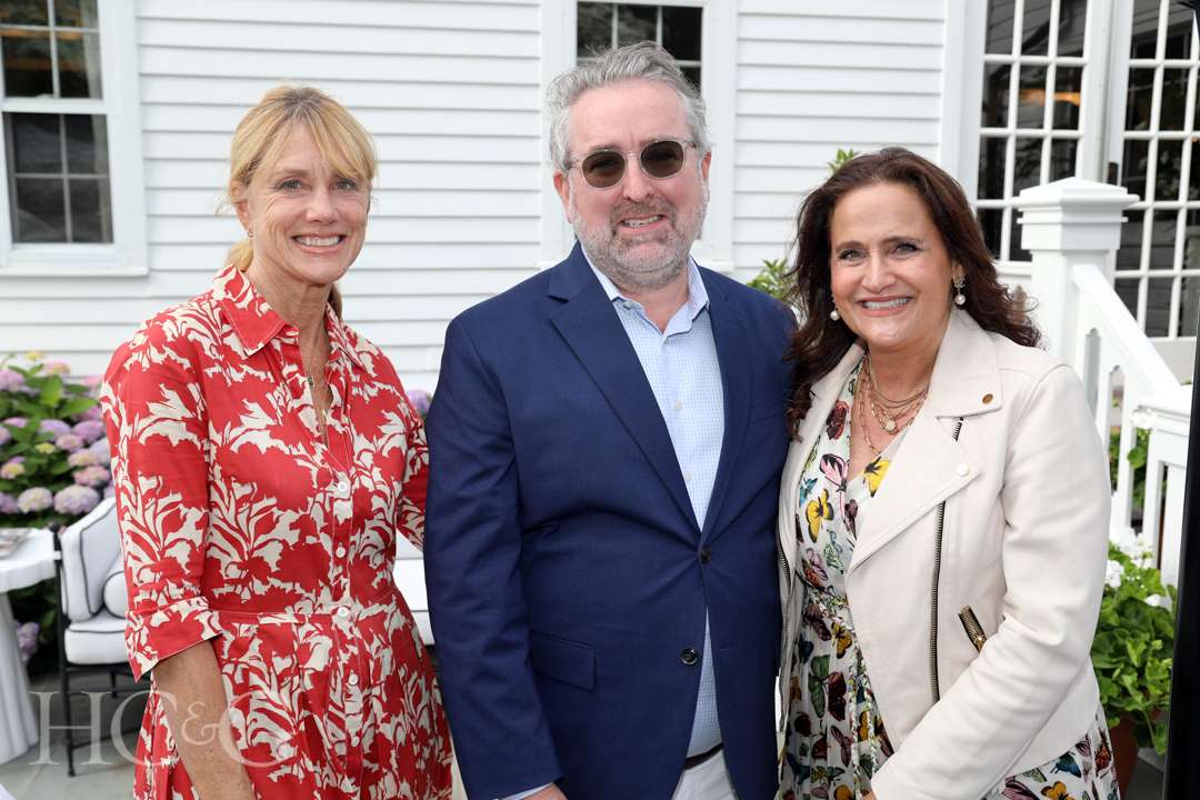 Pamela Eldridge, Clinton Smith, and Melanie Roy at Shade Store celebration at The Hedges Inn