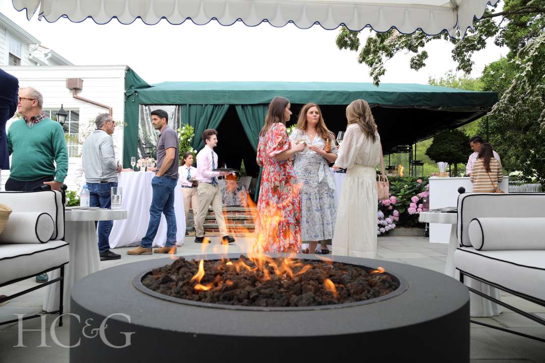 Fire pit at Shade Store celebration at The Hedges Inn