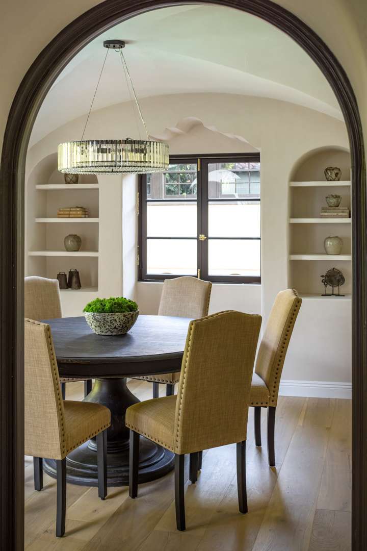 Bob Barker Former LA Home Dining Room with Beige Chairs