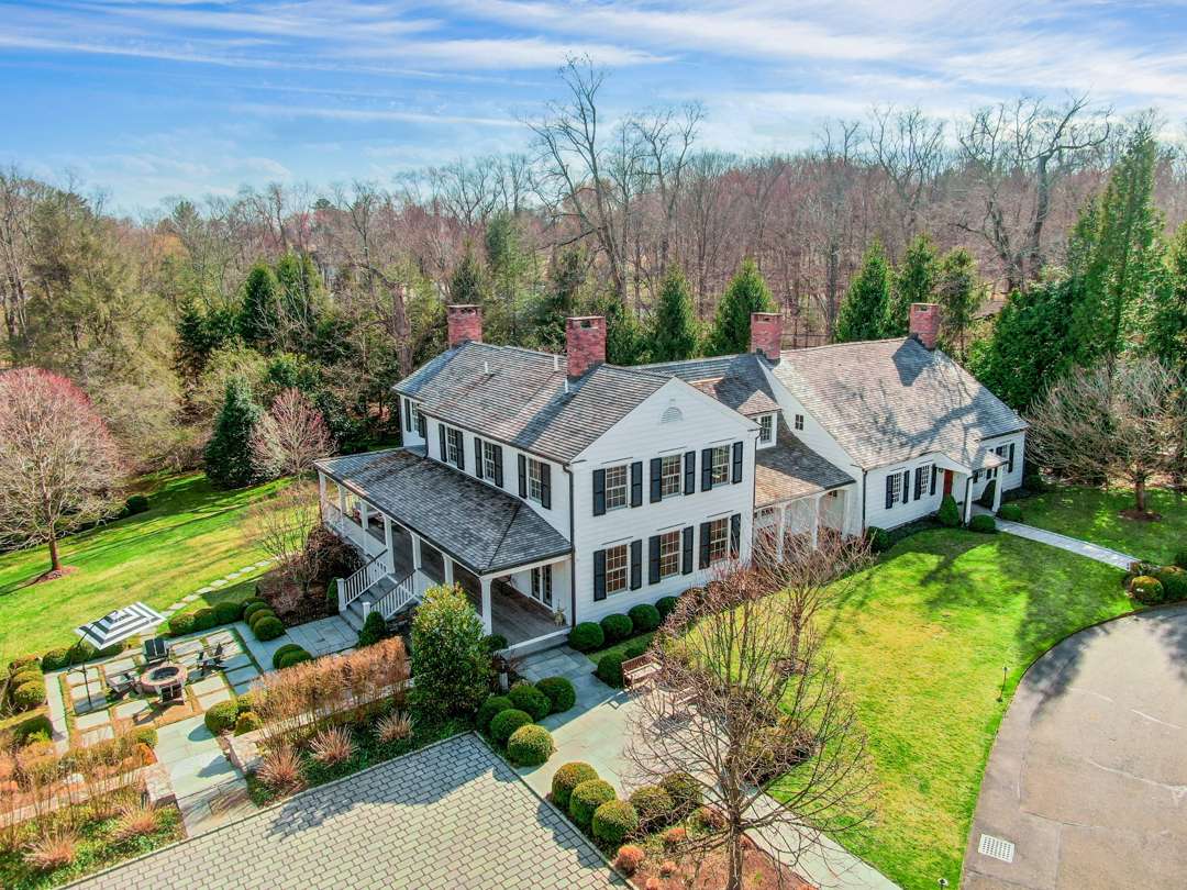 Bethenny Frankel's Greenwich house drone shot