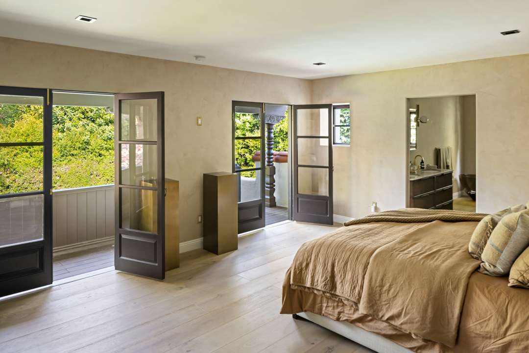 Bob Barker Former LA Home Primary Bedroom with Balcony