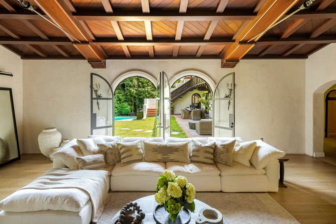 Bob Barker Former LA Home Living Room and Backyard