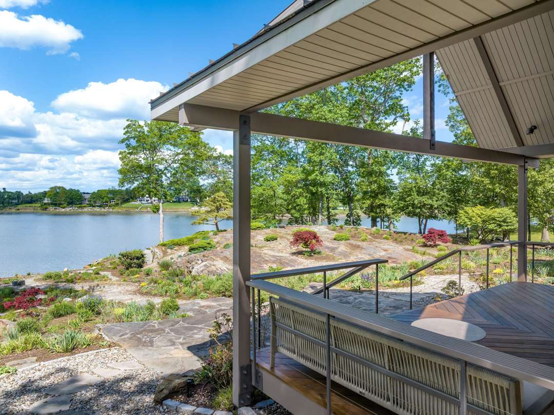 Deck overlooking water