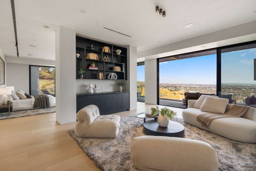 Neutral living room area in bedroom