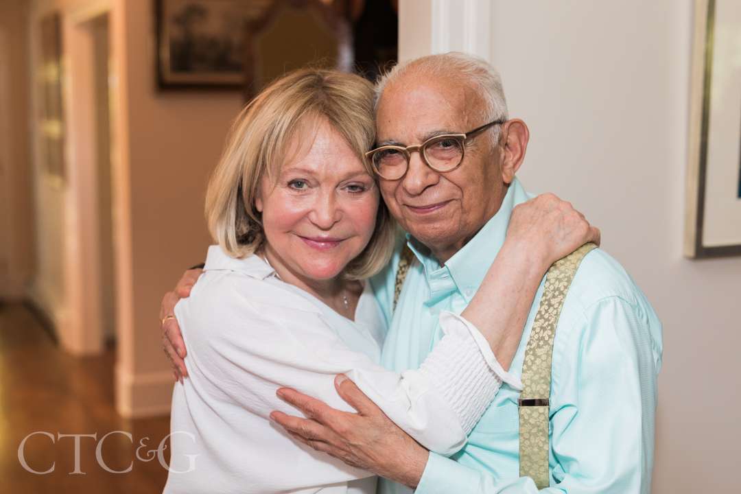 Judy Larson and Dinyar Wadia at Champagne on the Deck