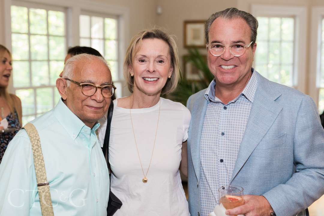 Dinyar Wadia, Amanda Martoccio, and Christopher Pagliaro at Champagne on the Deck