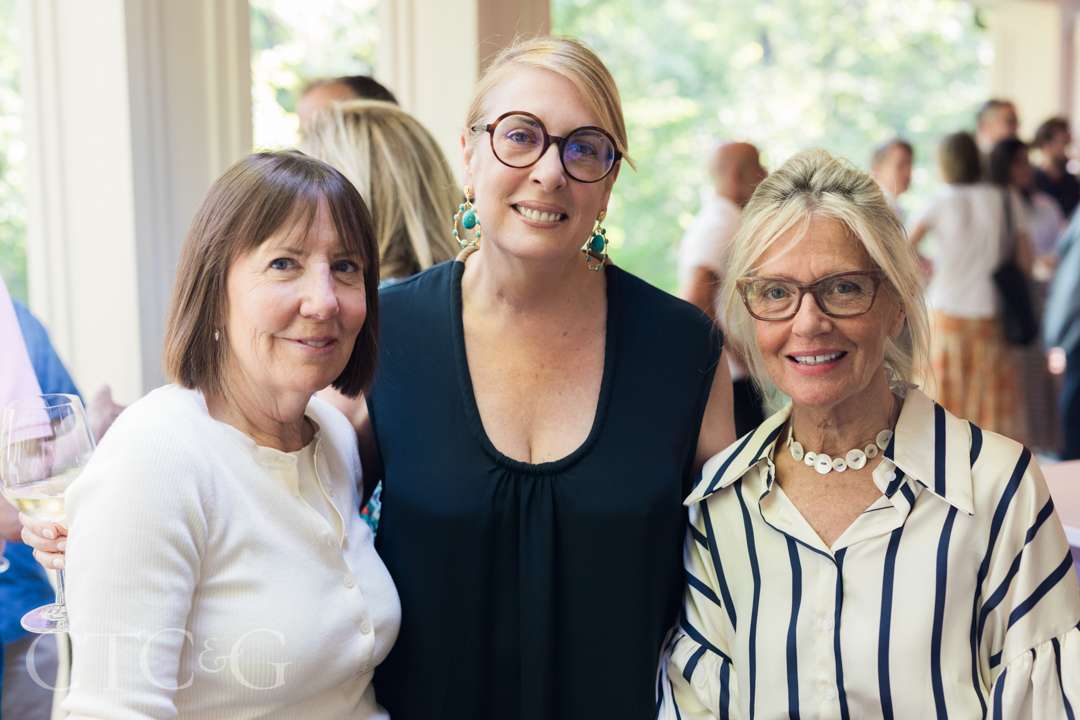 Amy Leonard, Christina Roughan, and Ingrid Lees at Champagne on the Deck