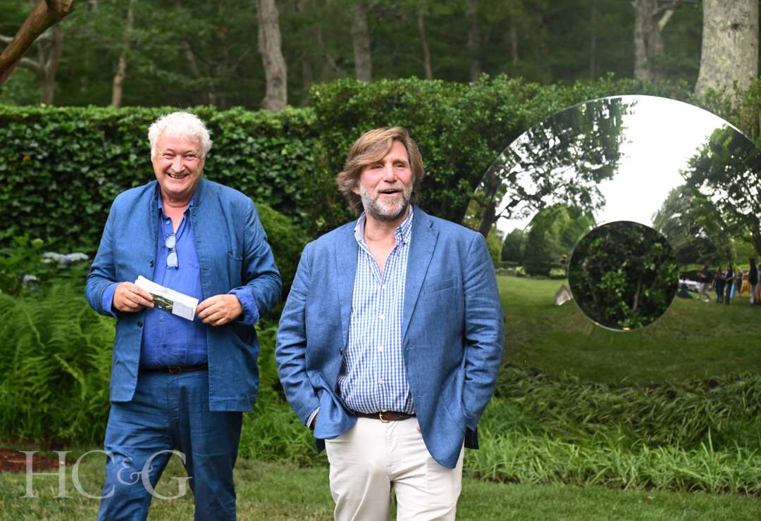 David Harber and Michael Derrig at East Hampton Celebration of Art in the Garden