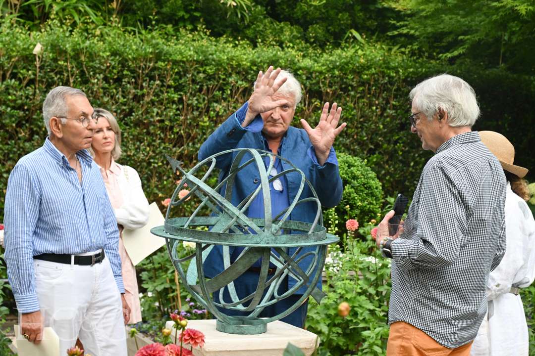 Jim Danella, Mary Jo Danella, and David Harber at East Hampton Celebration of Art in the Garden