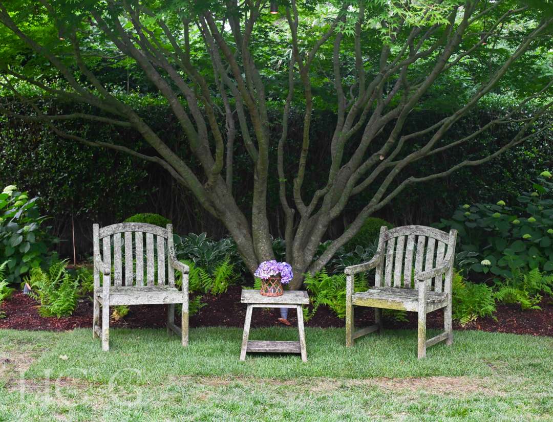 Table and Chairs at East Hampton Celebration of Art in the Garden