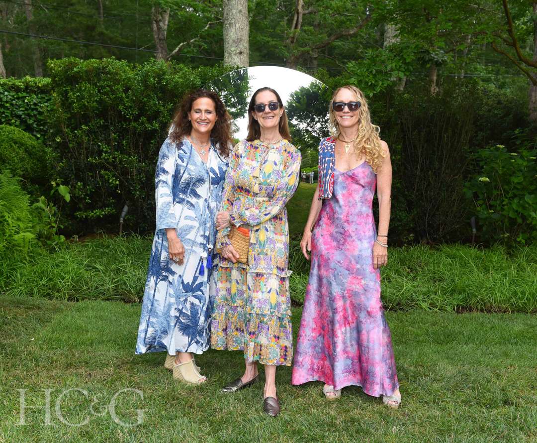 Melanie Roy, Jenny Lanaley, and Lara Stein at East Hampton Celebration of Art in the Garden