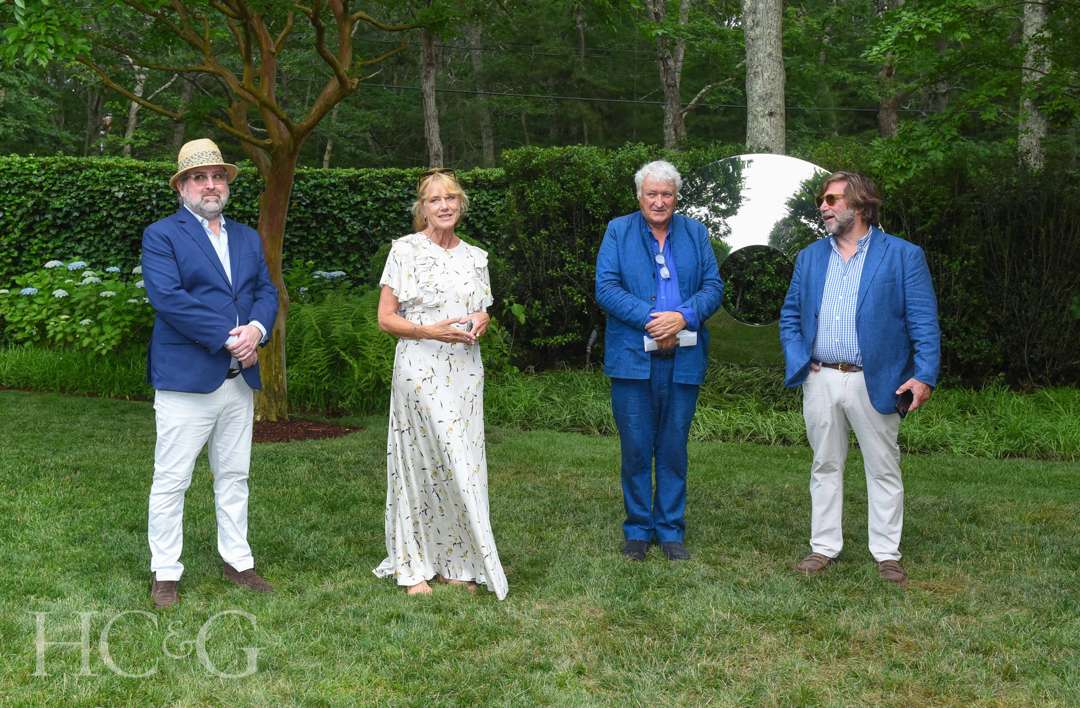 Clinton Smith, Pamela Eldridge, David Harber, and Michael Derrig at East Hampton Celebration of Art in the Garden